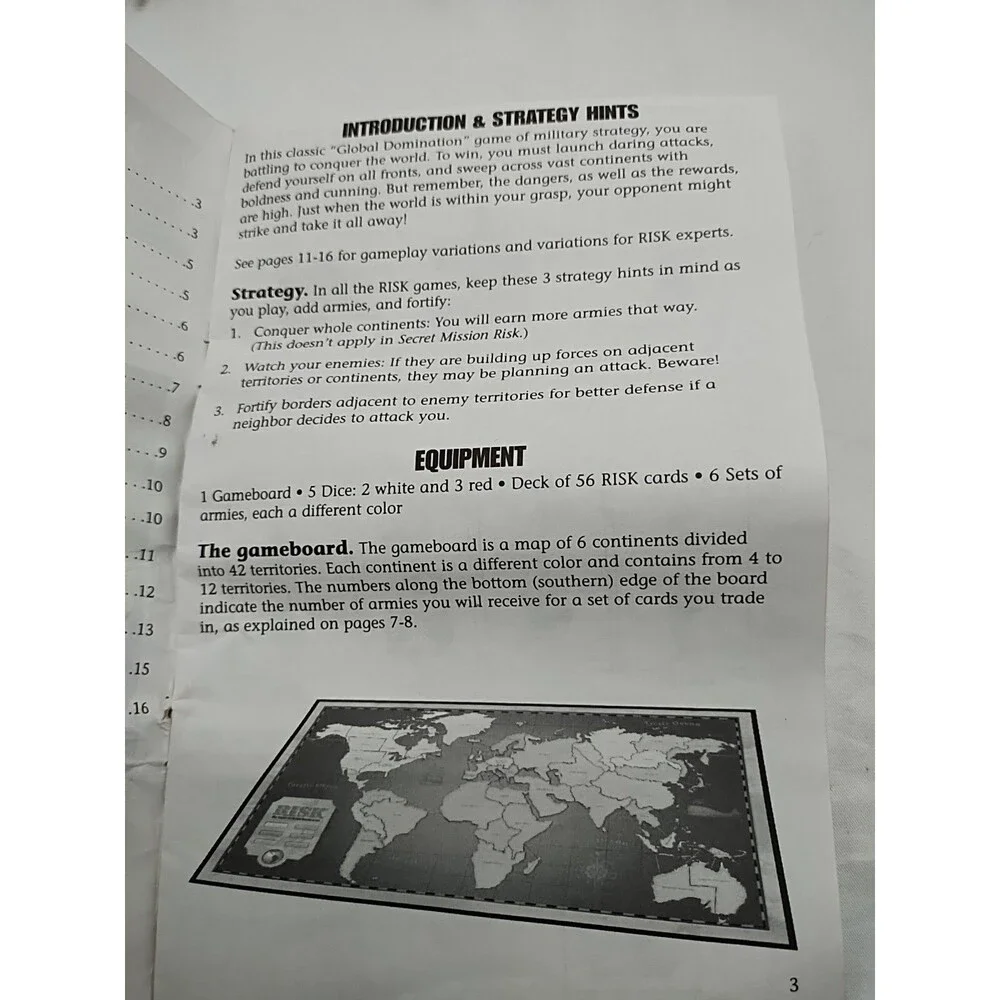 Set Of (6) Risk 1999 Player Pieces Rules And Territory Cards